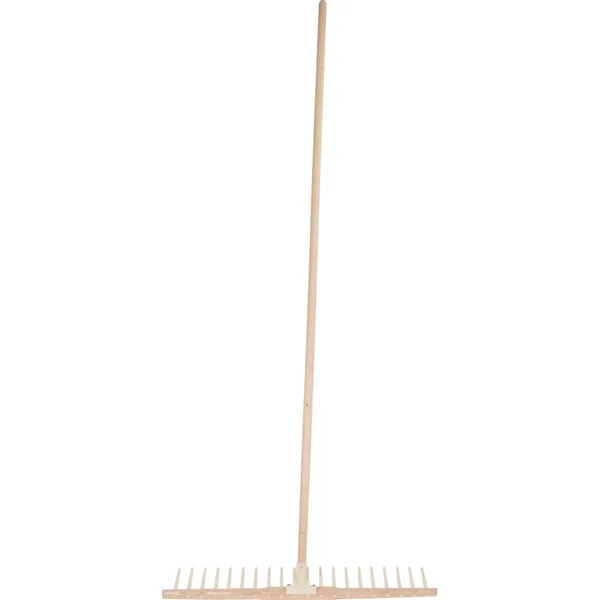 Drvene grablje s drškom od lipe, 20 PVC zubaca, 82 cm