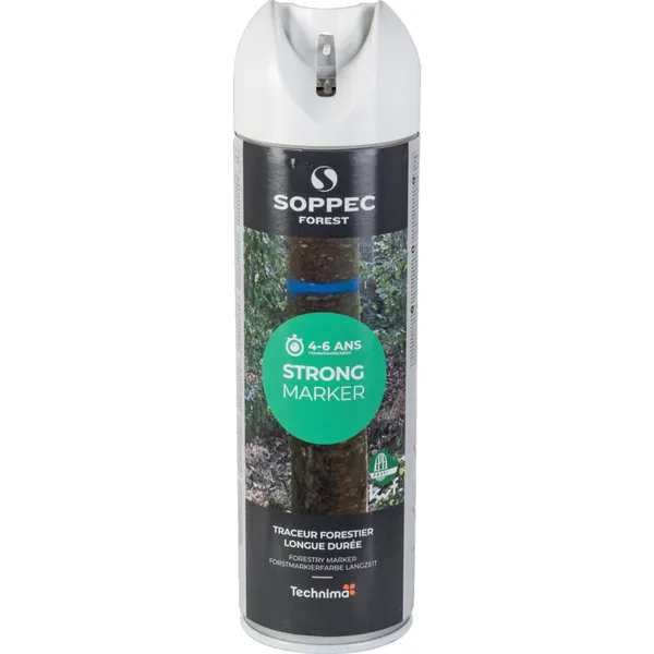 Šumarski sprej za označavanje Strong Marker, u bijeloj boji, sadržaj 500 ml proizvođača Soppec