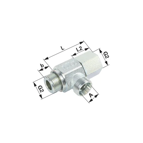 Banjo vijak G1/2 s ogrankom 15L