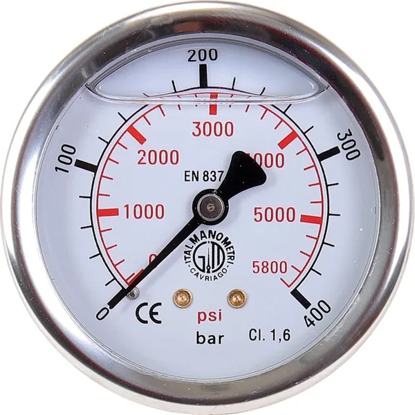 Manometar 400 bara, Ø 63 mm, G1/4 H