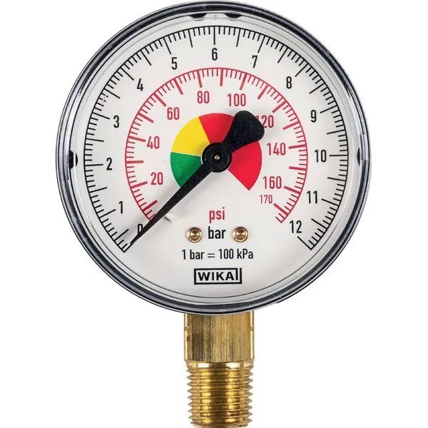 Manometar 12 bara, Ø 63 mm, G1/4, U