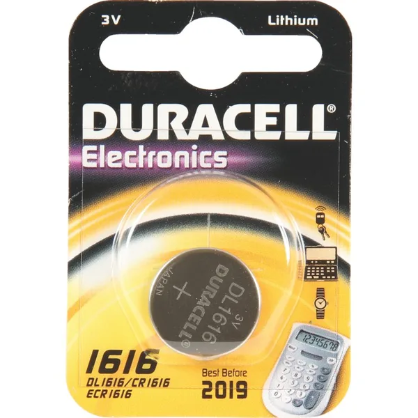 Baterija plosna Duracell Electronics 1616, CR 1616, 1 komad