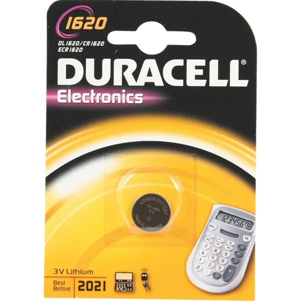 Baterija plosna Duracell Electronics 1620, CR 1620, 1 komad