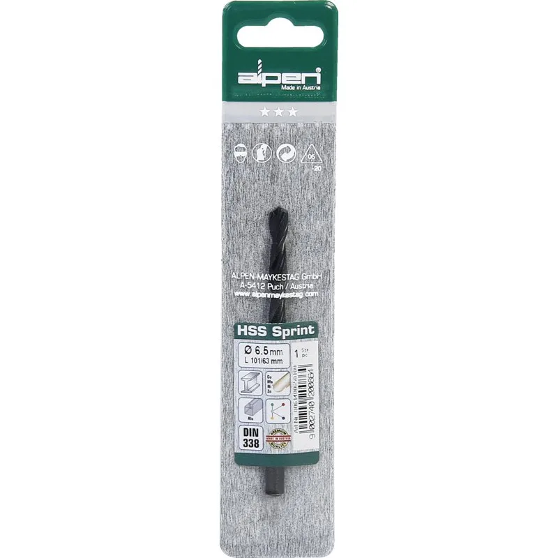 Svrdlo spiralno HSS Sprint, 6.5 mm, DIN338 RN, 1 komad HSS, DIN339 RN Svrdlo spiralno HSS Sprint, 6.5 mm, DIN338 RN, 1 komad HSS, DIN339 RN