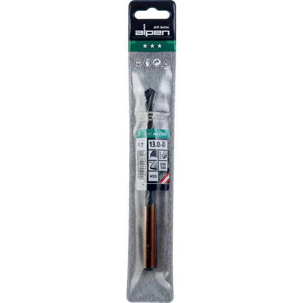 Svrdlo spiralno HSS Sprint, 13.0 mm, DIN338 RN, 1 komad HSS, DIN339 RN
