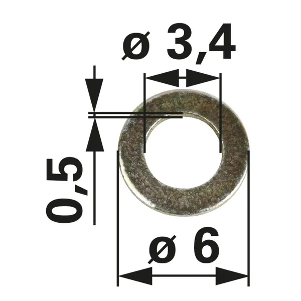 Disk 3,3/6,5 0x0,5 DIN433 DIN433